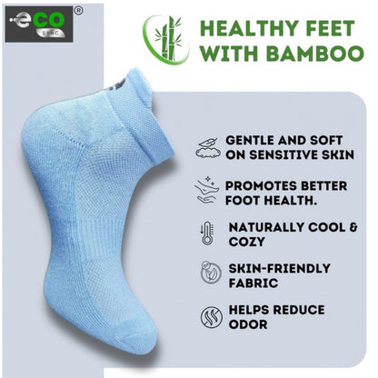 4_Pair Set Unisex Casual Bamboo Cotton Printed Ankle Length Socks (Multicolor)