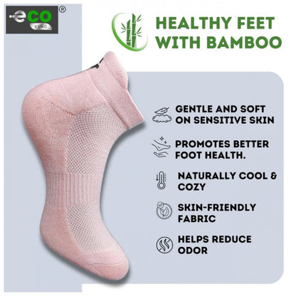4_Pair Set Unisex Casual Bamboo Cotton Printed Ankle Length Socks (Multicolor)