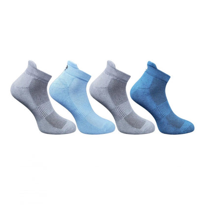 4_Pair Set Unisex Casual Bamboo Cotton Printed Ankle Length Socks (Multicolor)