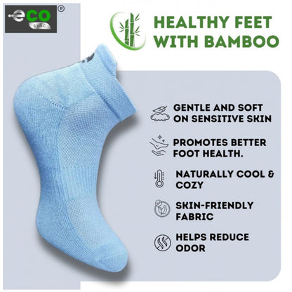 4_Pair Set Unisex Casual Bamboo Cotton Printed Ankle Length Socks (Multicolor)