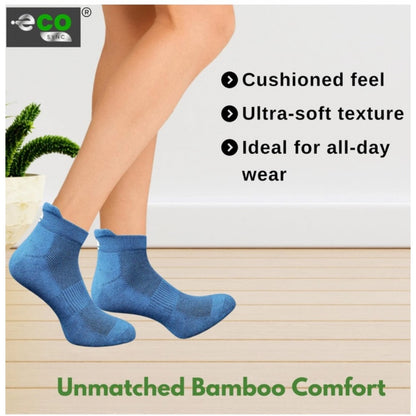 4_Pair Set Unisex Casual Bamboo Cotton Printed Ankle Length Socks (Multicolor)