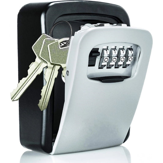Wall-Mounted ABS Plastic Key Lock Box (Grey-Black ) | Home Accessories