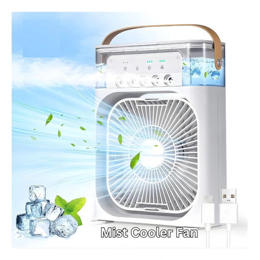 Plastic Air Fan with LED Nightlight | Home Accessories