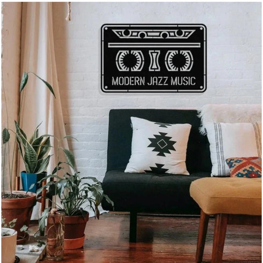 Retro Groove Music Cassette Wooden Wall Decor | Home Accessories