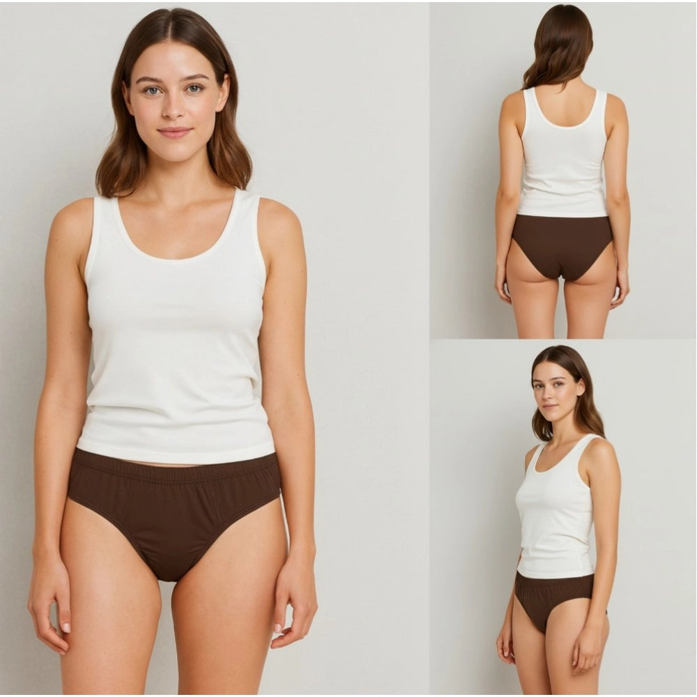 Generic Pack of_3 Women's Cotton Solid Hipster Panty (Multicolor)