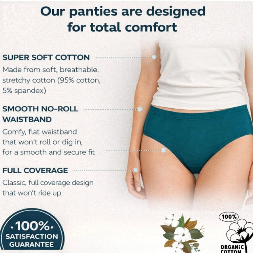 Generic Pack of_9 Women's Cotton Solid Hipster Panty (Multicolor)