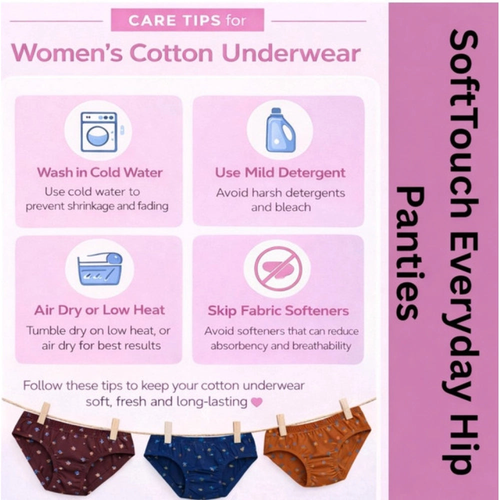 Generic Pack of_9 Women's Cotton Printed Hipster Panty (Multicolor)
