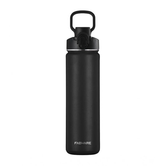 1000 Ml Double Wall Insulated Stainless Steel Water Bottle With Flip Lid (Black) | Home Accessories