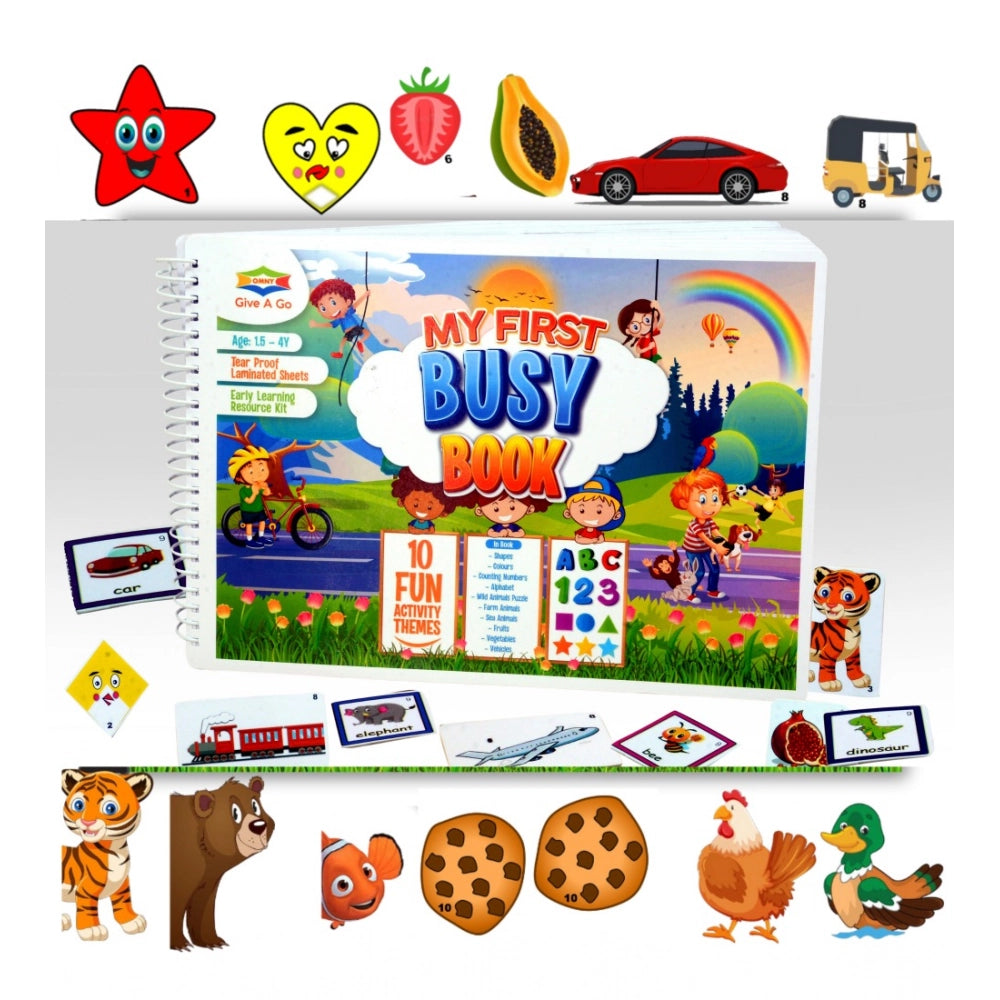 My First Busy Book – Fun And Educational Activity Kit for Kids (2-4 Years, Multicolor) - POPNOVA