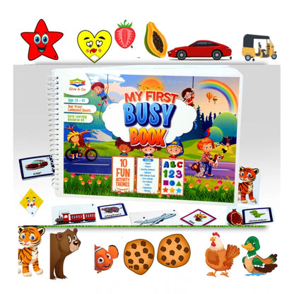 My First Busy Book – Fun And Educational Activity Kit for Kids (2-4 Years, Multicolor) - POPNOVA