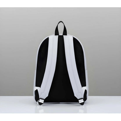 Unisex PU Leather Solid Medium Zipper Backpack (Grey) - POPNOVA