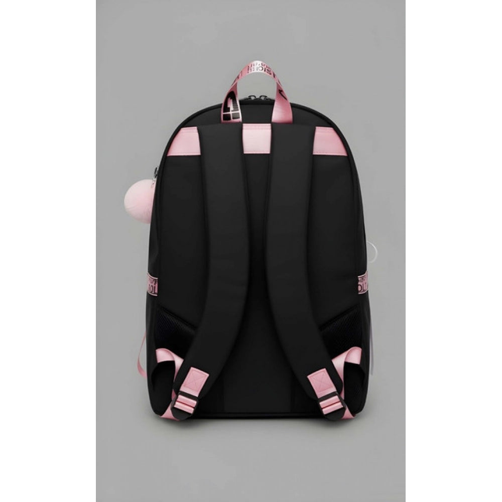 Unisex PU Leather Solid Medium Zipper Backpack (Black) - POPNOVA