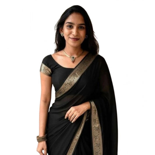 Women's Vichitra Silk Printed Saree With Unstitched Blouse 5.5Mtr | POPNOVA