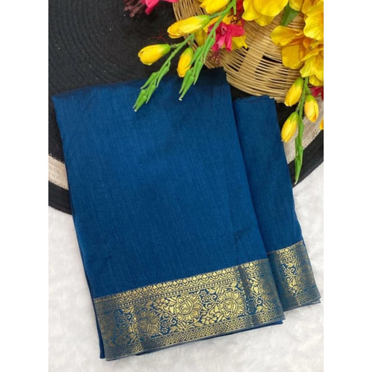 Women's Vichitra Silk Printed Saree With Unstitched Blouse 5.5Mtr | POPNOVA