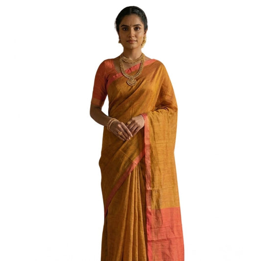 Women's Cotton Printed Saree With Unstitched Blouse 5.5m (Mustrad)