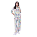 Generic Women's Polyester Floral 3-4th Sleeve Co-Ord Set (Multicolor)