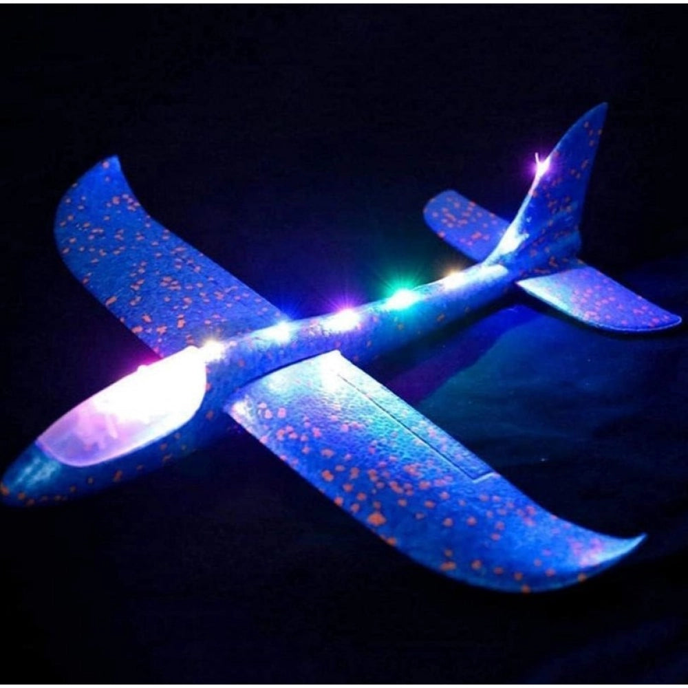 EPP Foam Galaxy Hand Throw Flying LED Glider Airplane (Blue-Multicolor) kids toys for kids 5+ years