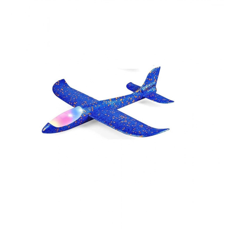 EPP Foam Galaxy Hand Throw Flying LED Glider Airplane (Blue-Multicolor) kids toys for kids 5+ years