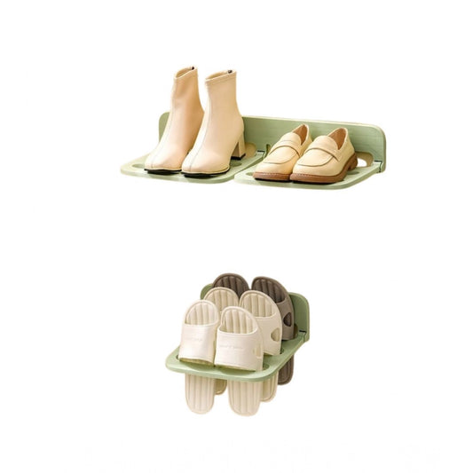 Plastic Solid Wall Hanging Shoe Rack (Multicolor) | Home Accessories