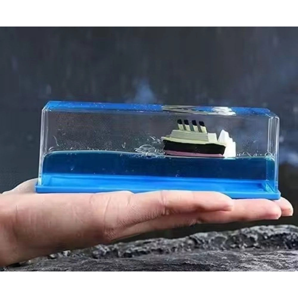 Decorative Liquid Wave Cruise Ship (Blue) | Home Accessories