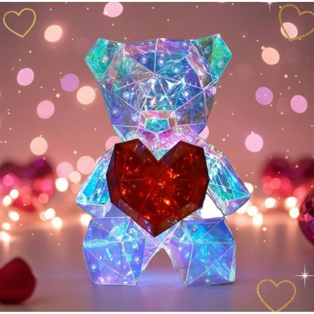 Glowing Teddy Bear Night Light (Multicolor) kids toys