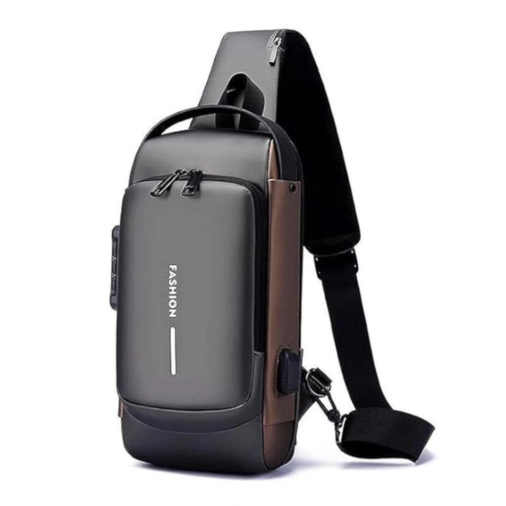 Generic Waterproof Sling Cross Backpack Bag (Black)