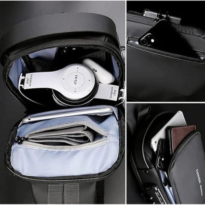 Waterproof Sling Cross Backpack Bag (Black) - POPNOVA