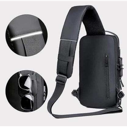 Waterproof Sling Cross Backpack Bag (Black) - POPNOVA