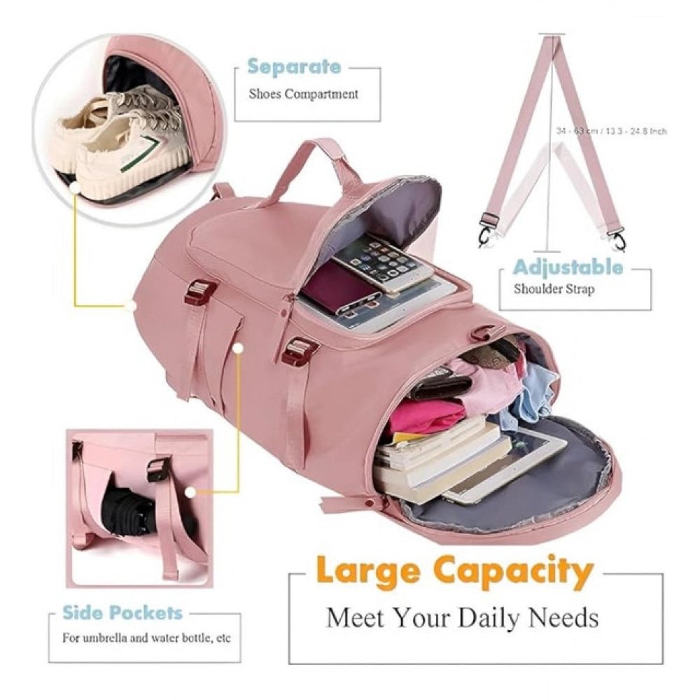 Generic 2 in 1 Travel Duffle Bag with Shoe Compartment (Multicolor)