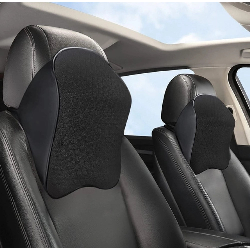 Memory Foam Car Headrest Pillow (Black) - POPNOVA