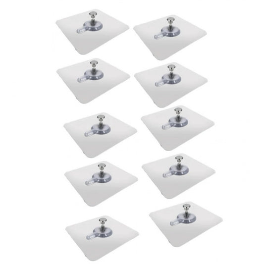 Generic Pack of 10 Plastic Wall Hook (Multicolor)