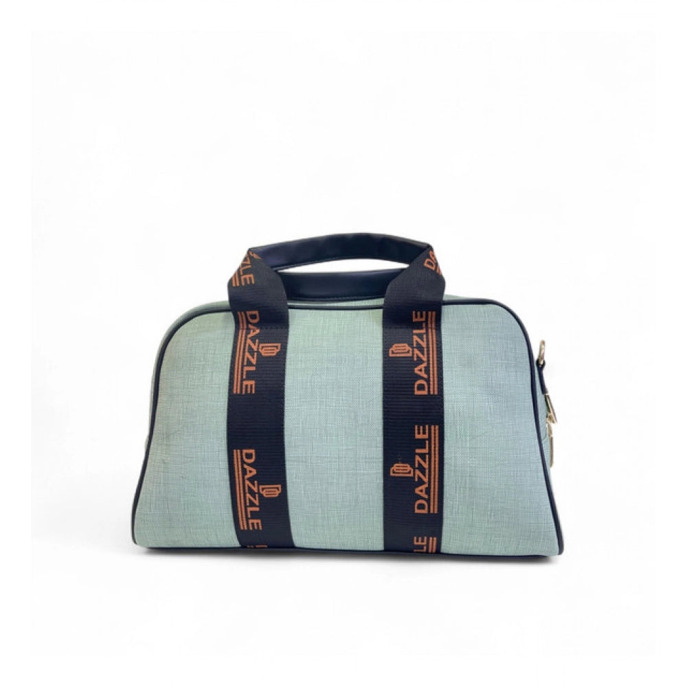 Women's Polyurethane Textured Duffle Bag with Adjustable & Removable Strap (Green) - POPNOVA