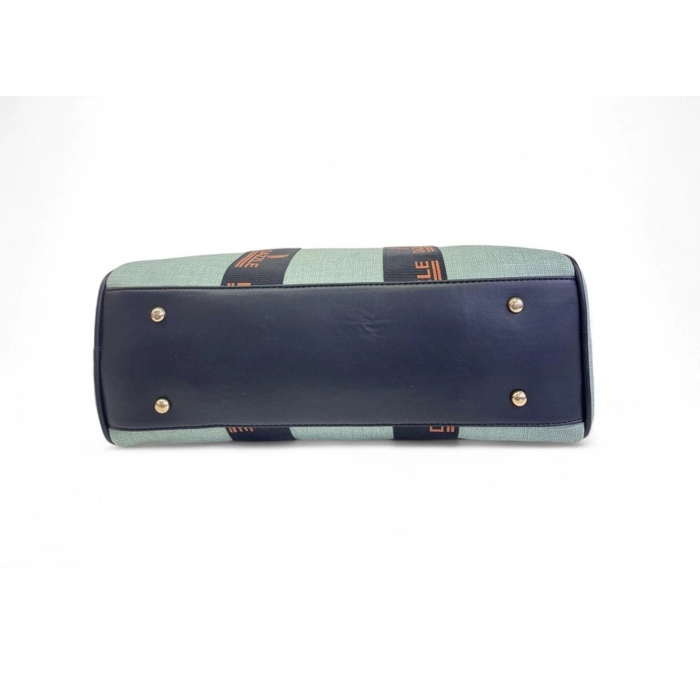 Women's Polyurethane Textured Duffle Bag with Adjustable & Removable Strap (Green) - POPNOVA