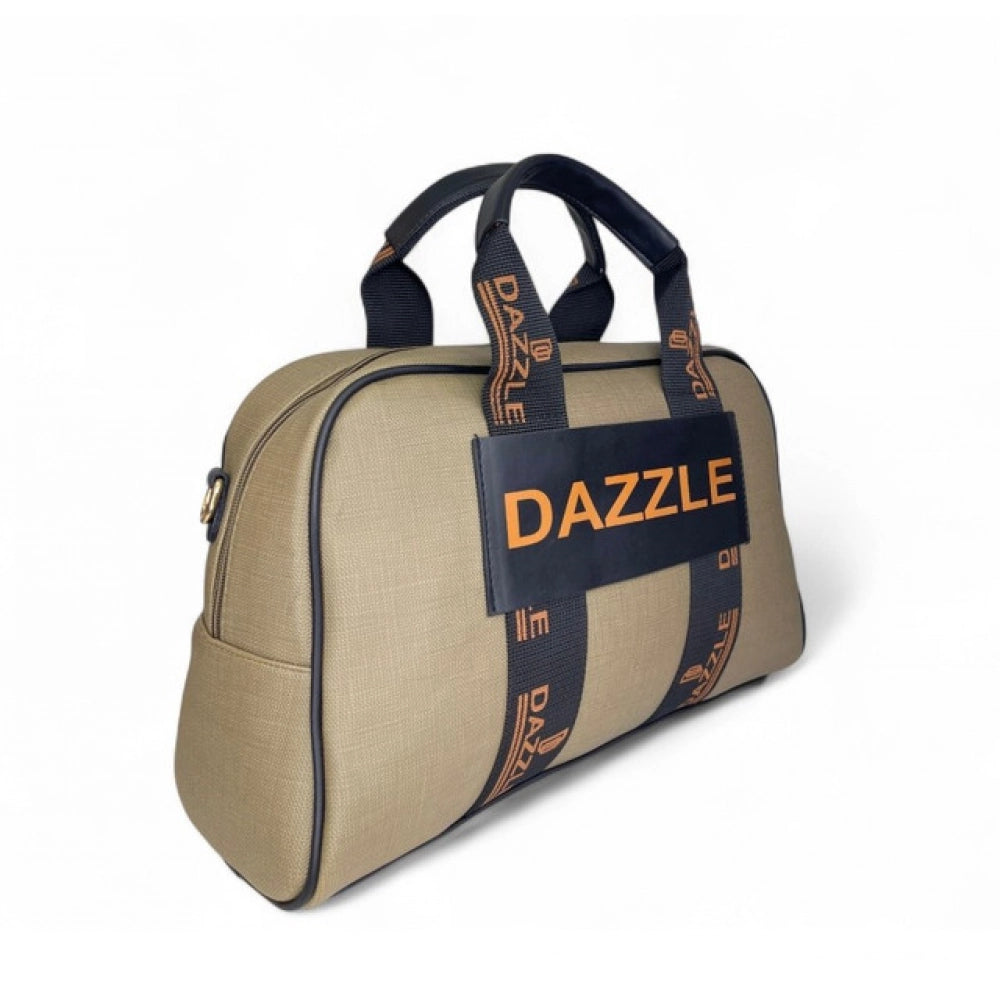 Women's Polyurethane Textured Duffle Bag with Adjustable & Removable Strap (Olive Green) - POPNOVA