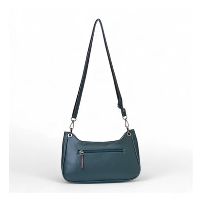 Women's Polyurethane Floral Embroidered Crossbody Sling Bag with Adjustable & Removable Strap (Blue) - POPNOVA