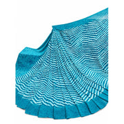 Women's Georgette Printed Saree With Unstitched Blouse 5.5 Mtr (Turquoise)