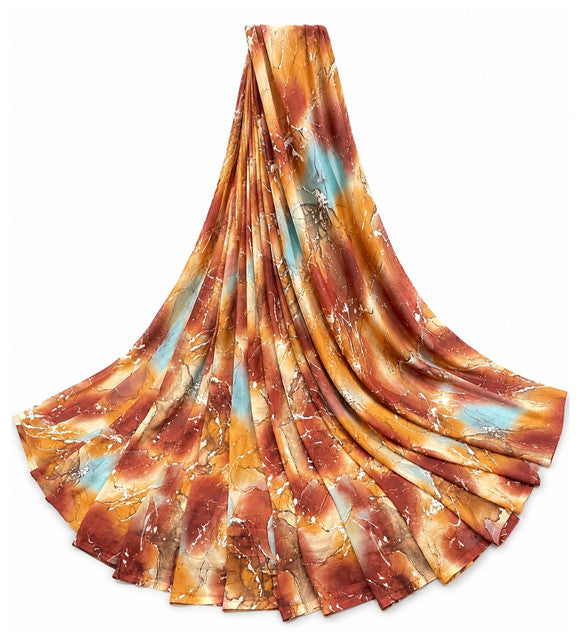 Women's Georgette Printed Saree With Unstitched Blouse 5.5 Mtr (Multi)