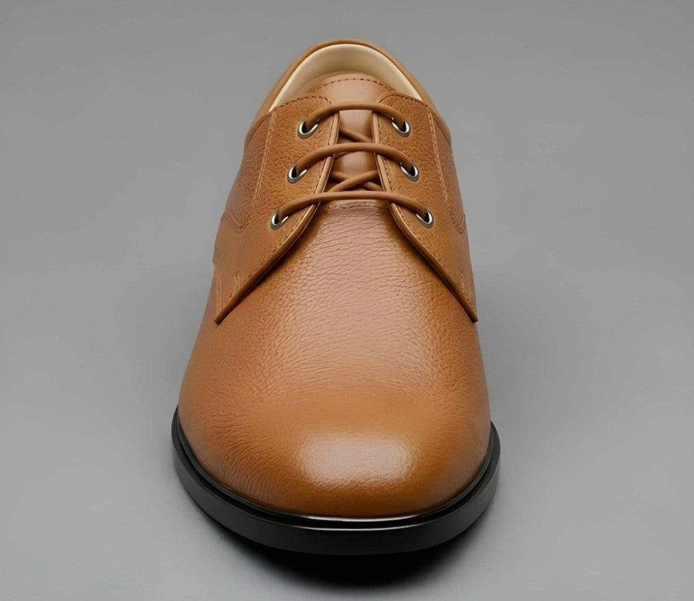 Men's Synthetic Leather Solid Lace - Up Formal Shoes - Tan