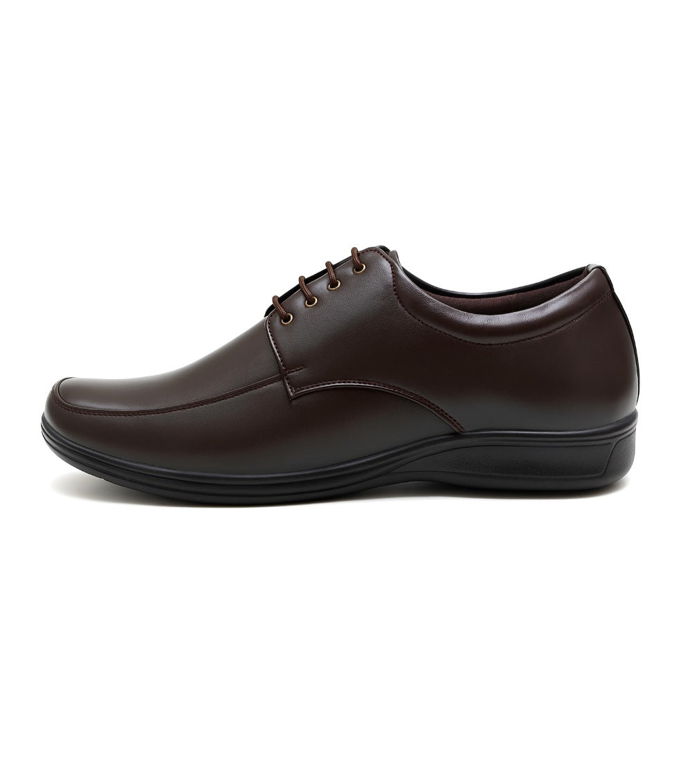 Men's Synthetic Leather Solid Lace - Up Formal Shoes - Brown