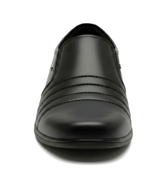 Men's Synthetic Leather Solid Slip-On Formal Shoes (Black) - men's footwear product image 5