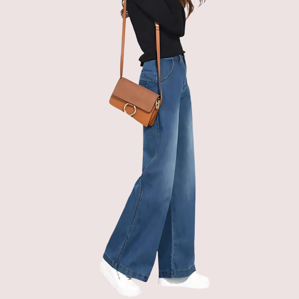 Women's High-Waist Wide-Leg Jeans - POPNOVA