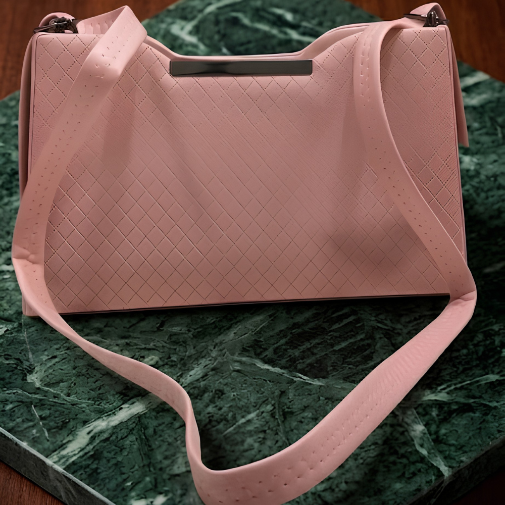 BlushAura Textured Pink Sling Bag for Women